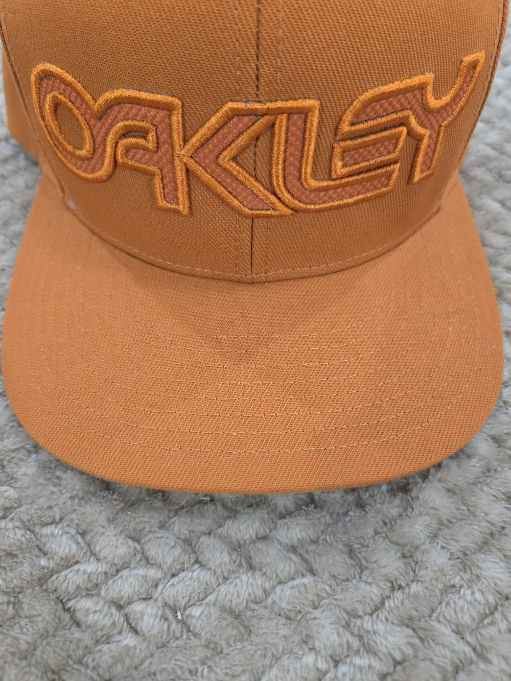 Oakley Ginger Orange B1B Flat Bill Snapback Hat NWT